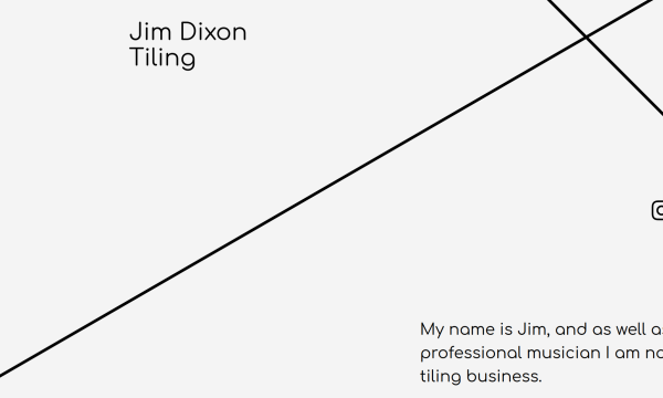 Homepage of Jim Dixon Tiling with diagonal lines.